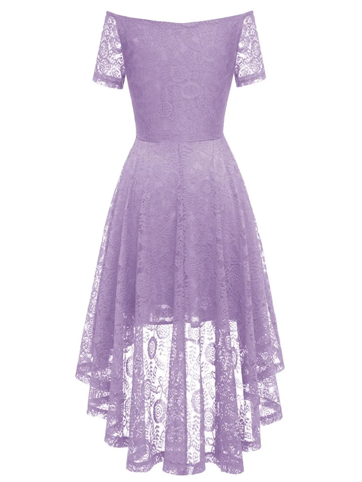 1950s Off-shoulder Floral Lace Dress