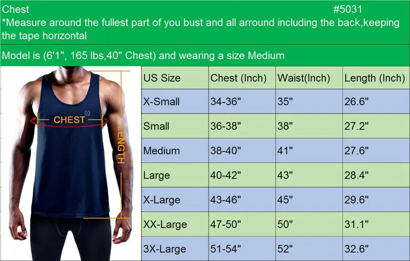 3 Pack Mens Dry Fit Y-Back Muscle Tank Top