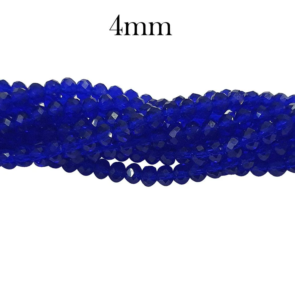 3 Strands line Crystal Faceted Rondelle Beads 4mm,Glass Beads For Jewelry Making one strands has about 140~144 Beads