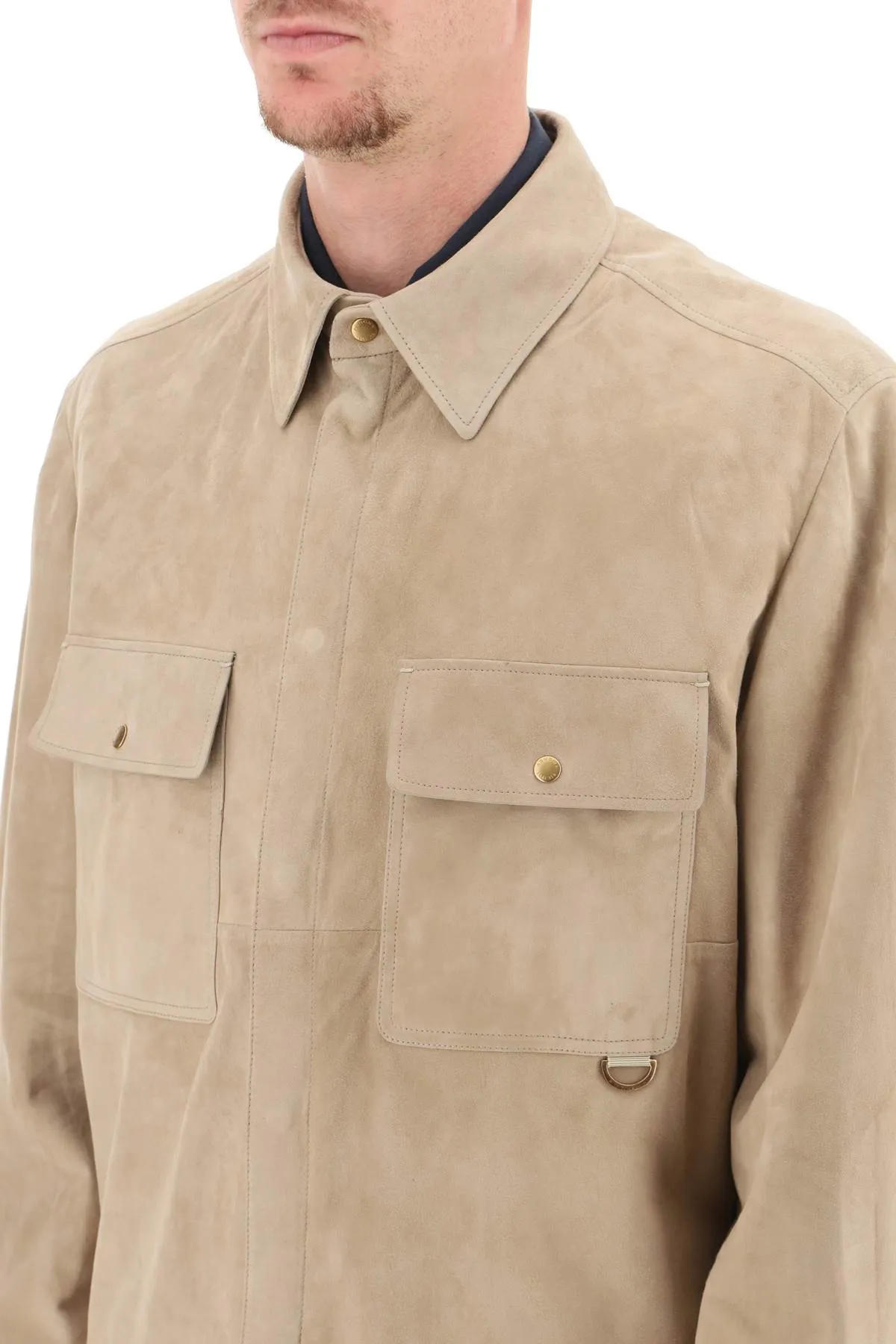 Agnona suede overshirt