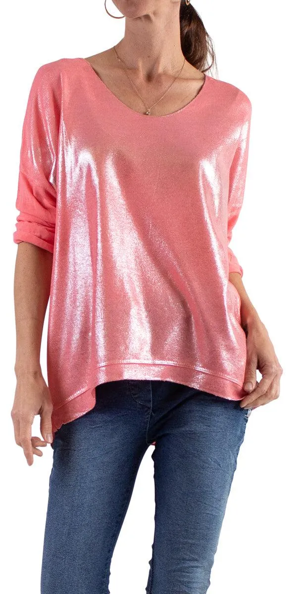 Alexis Long Sleeve Shimmery Top