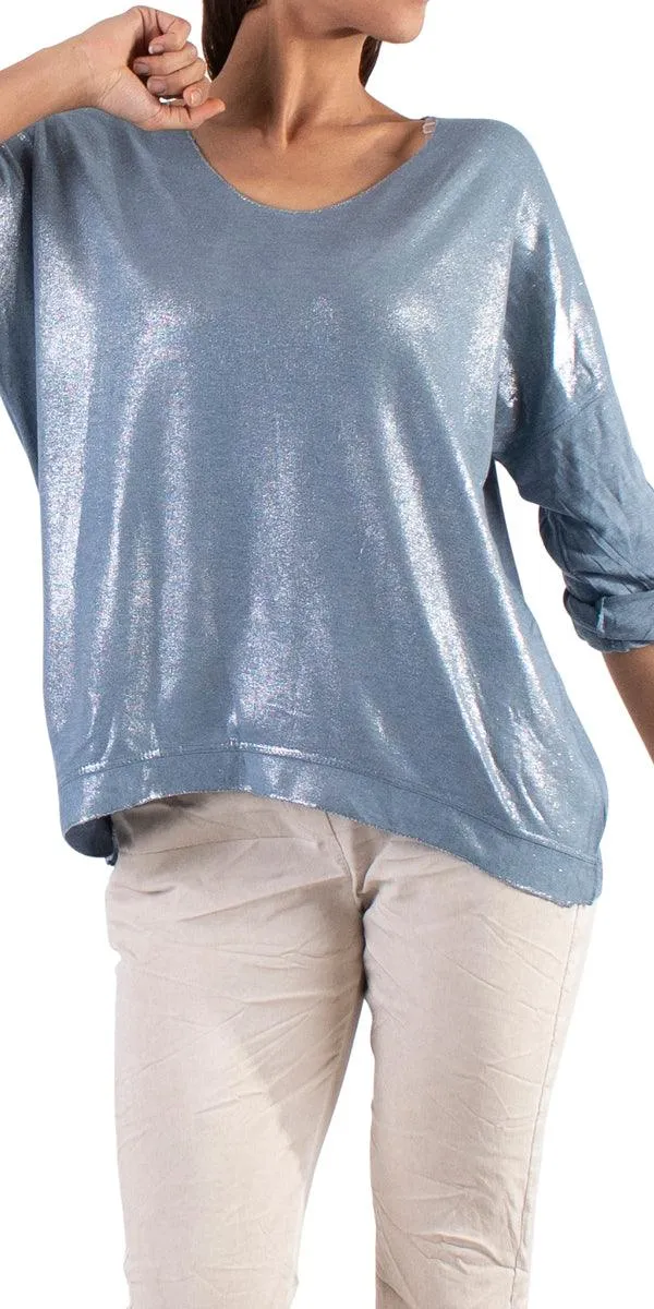 Alexis Long Sleeve Shimmery Top