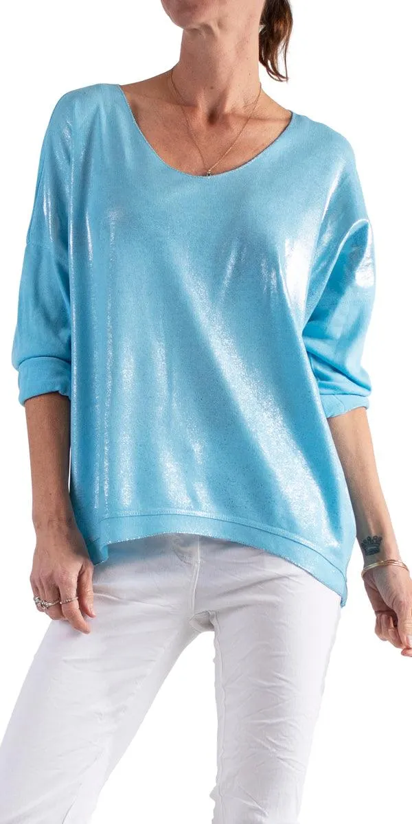 Alexis Long Sleeve Shimmery Top