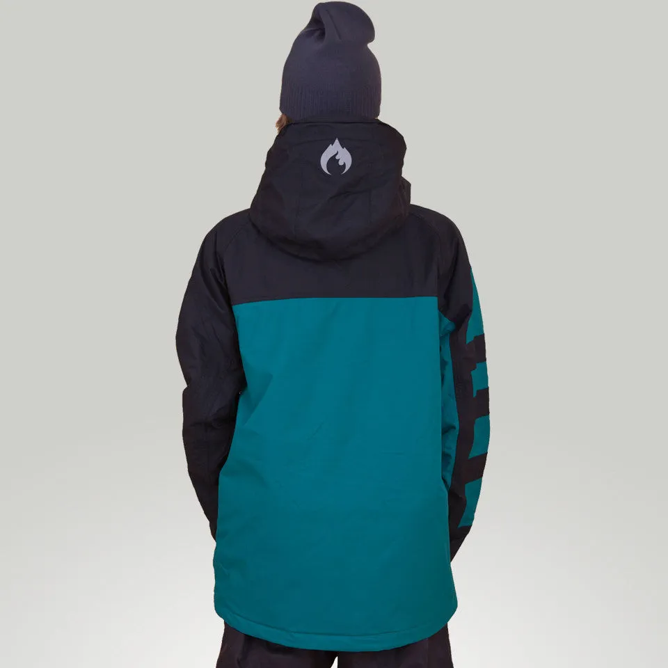 ARSON Inferno - Jacket With Colourblocked Sleeve Insets Spruce/Black