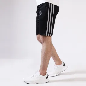 Black Three Stripes Quick Dry Shorts