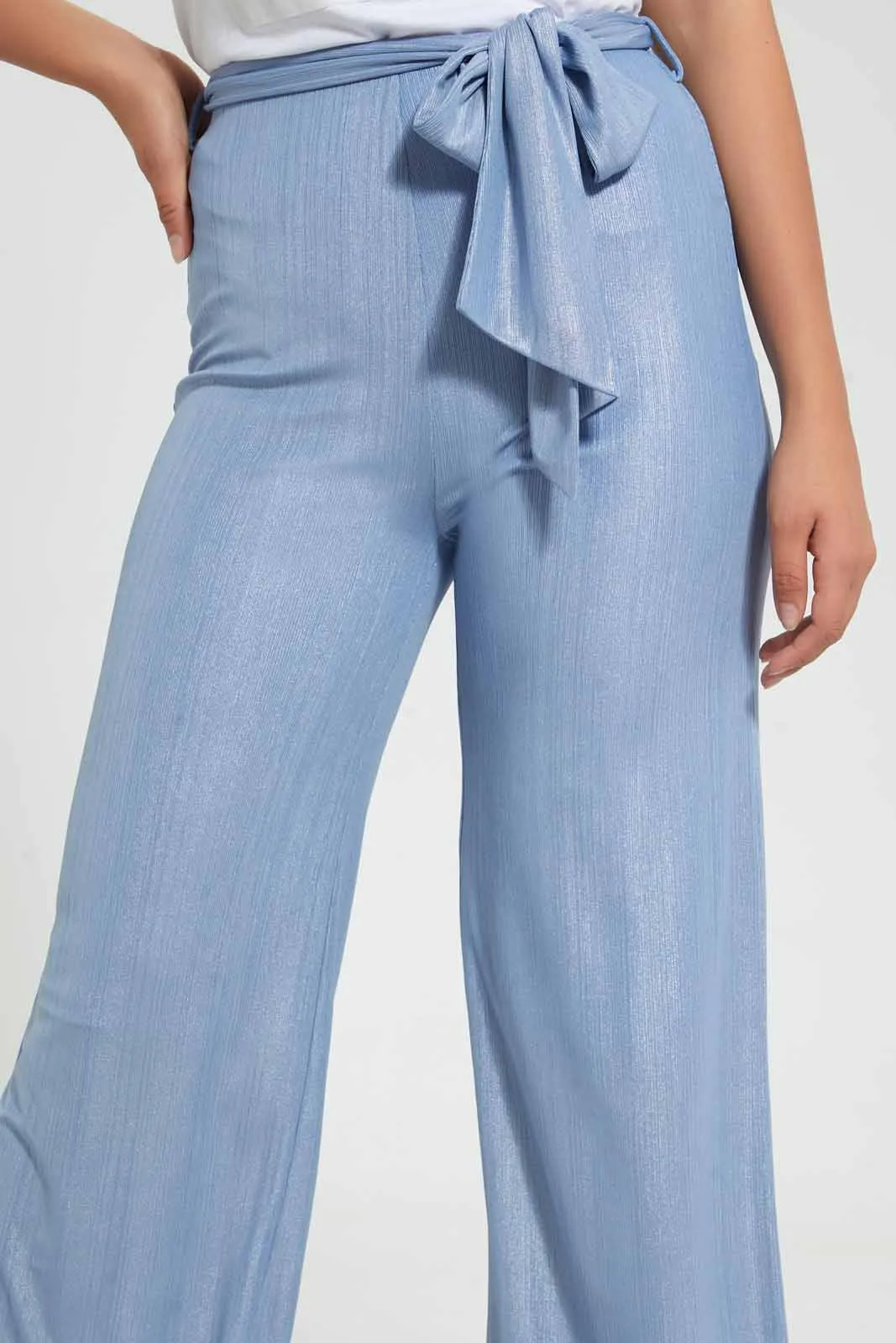 Blue Shimmery Trouser