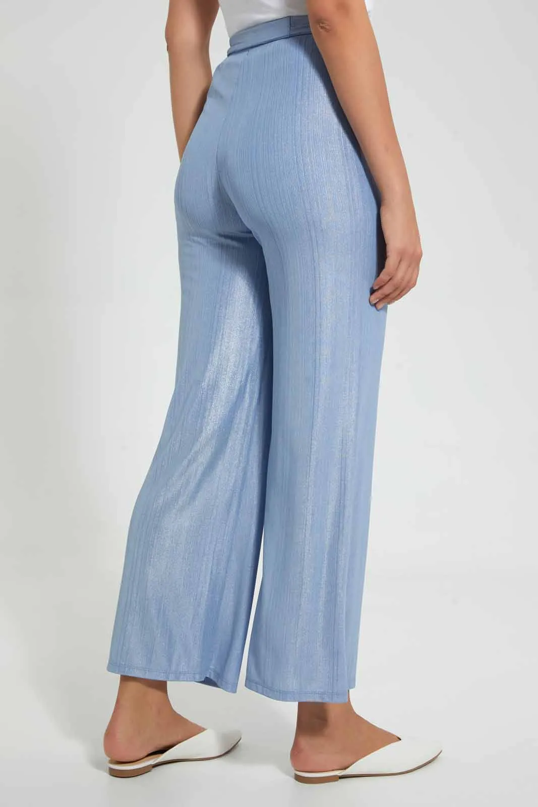 Blue Shimmery Trouser