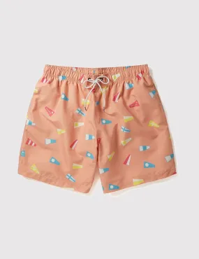 Boardies Flag Swim Shorts (Mid-Length) - Pink