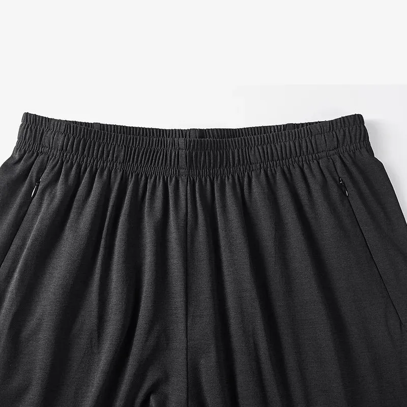 Breathable Quick Dry Male Gym Shorts (Dark Grey/Black)