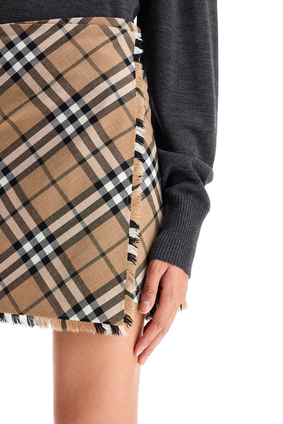 BURBERRY burberry check skirt with