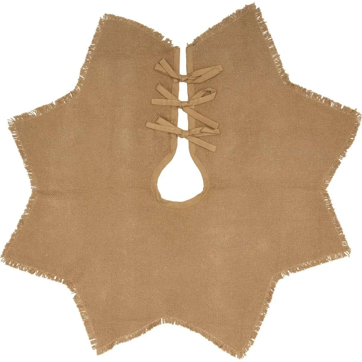 Burlap Natural Mini Christmas Tree Skirt 21 VHC Brands