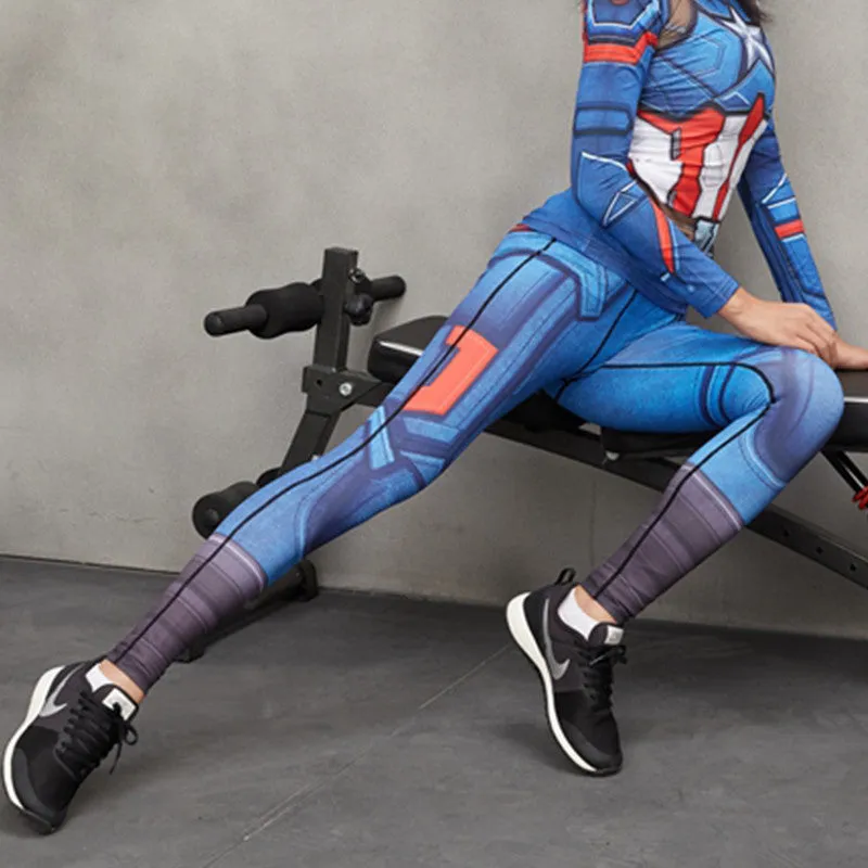 CAPTAIN AMERICA Compression Leggings/Pants for Women