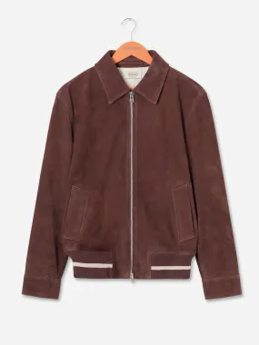 Chocolate Brown Suede Blouson