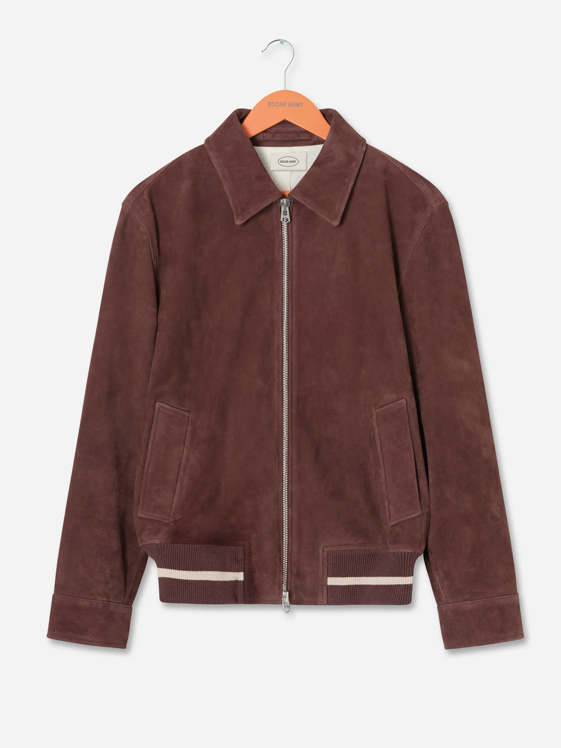 Chocolate Brown Suede Blouson