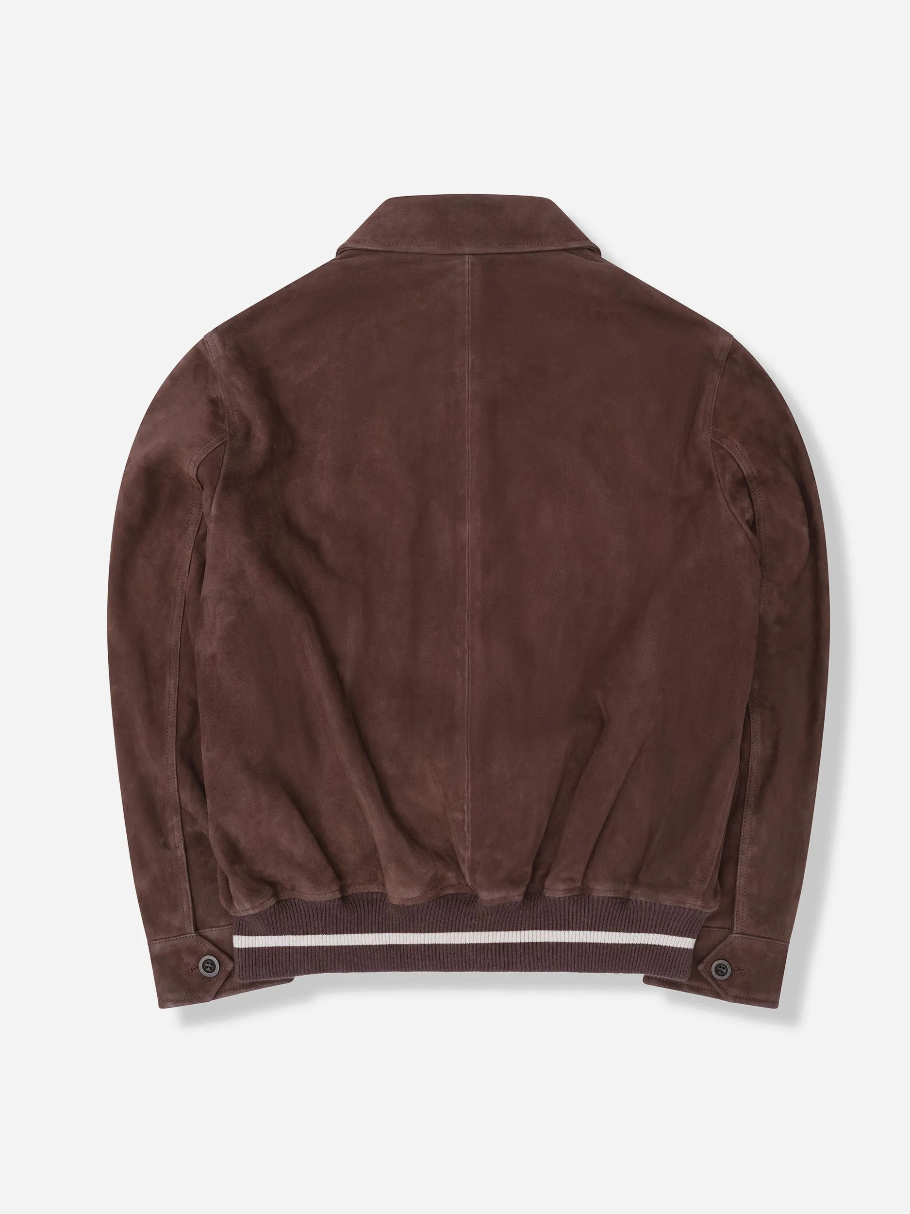 Chocolate Brown Suede Blouson