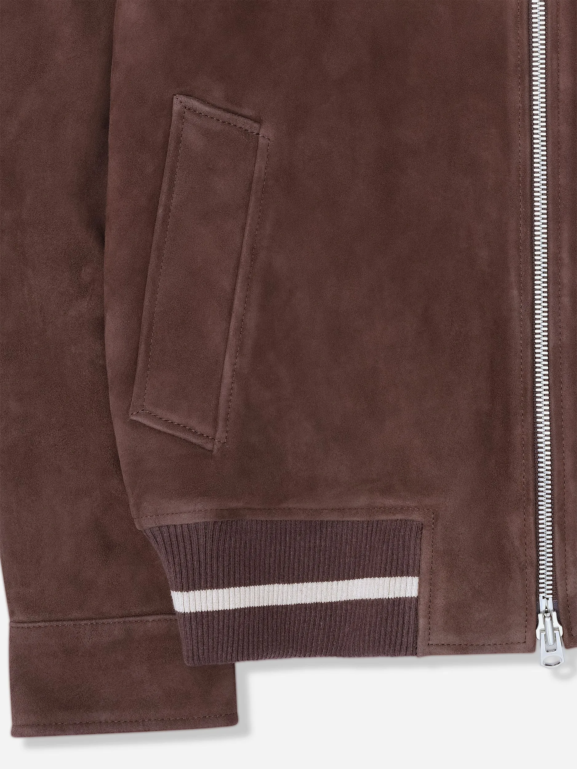 Chocolate Brown Suede Blouson