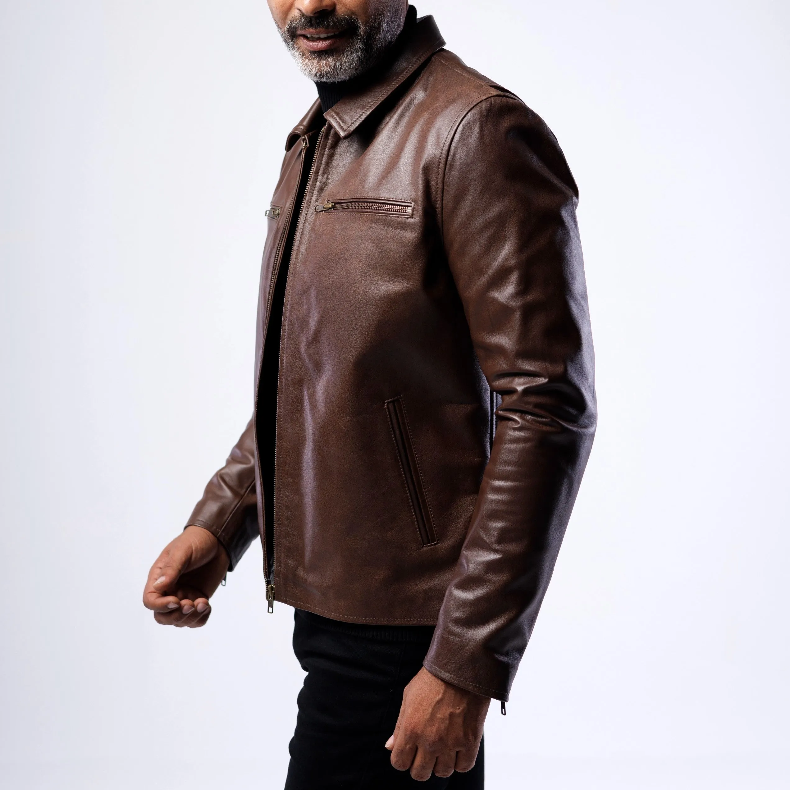 Cowskin Blouson Biker Jacket