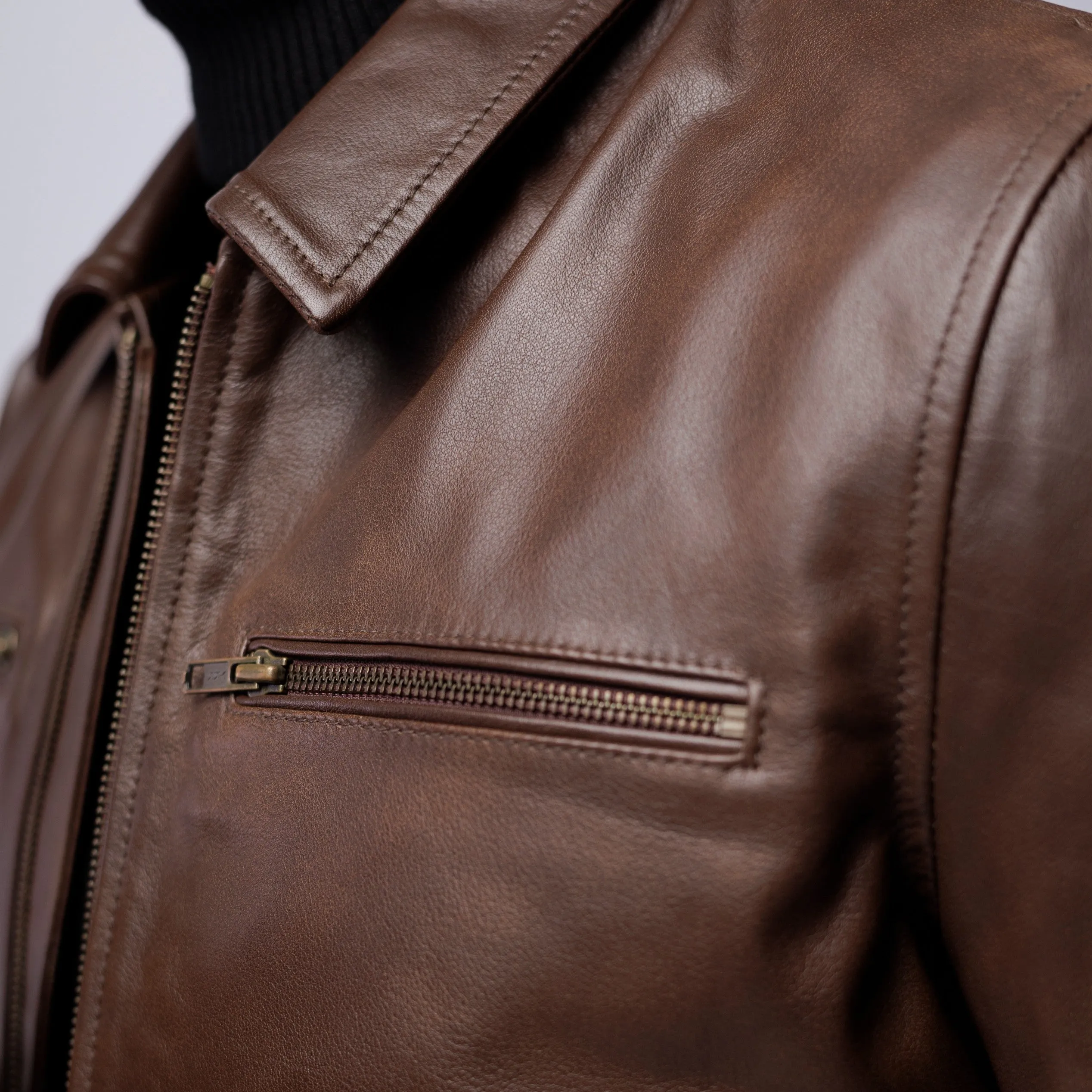 Cowskin Blouson Biker Jacket