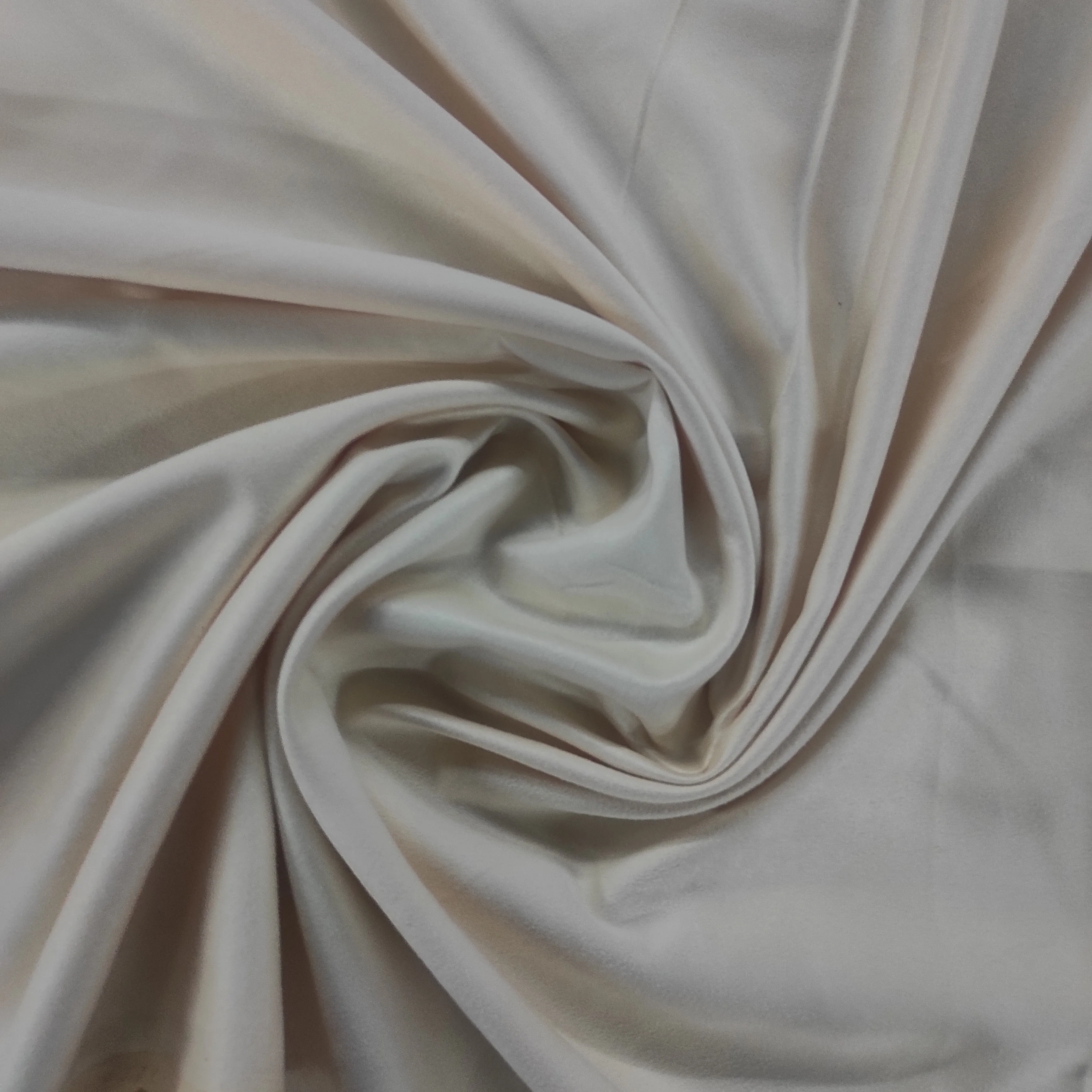 Cream Solid Suede Fabric