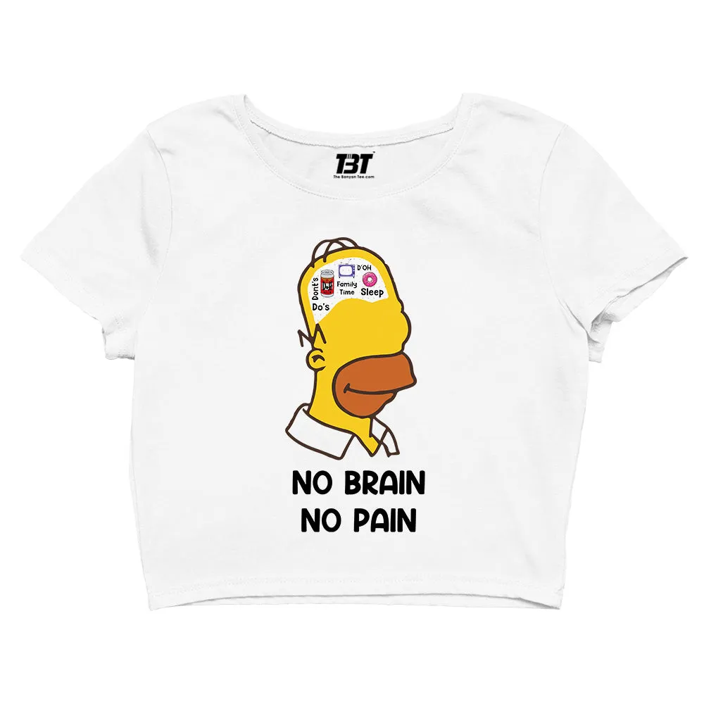 Crop Top - No Brain No Pain