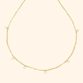 Crystal Bezel Bubble Necklace Choker