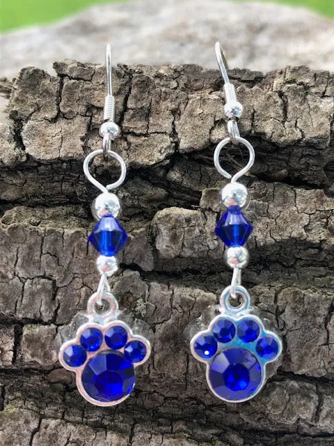 Crystal Paw Earrings