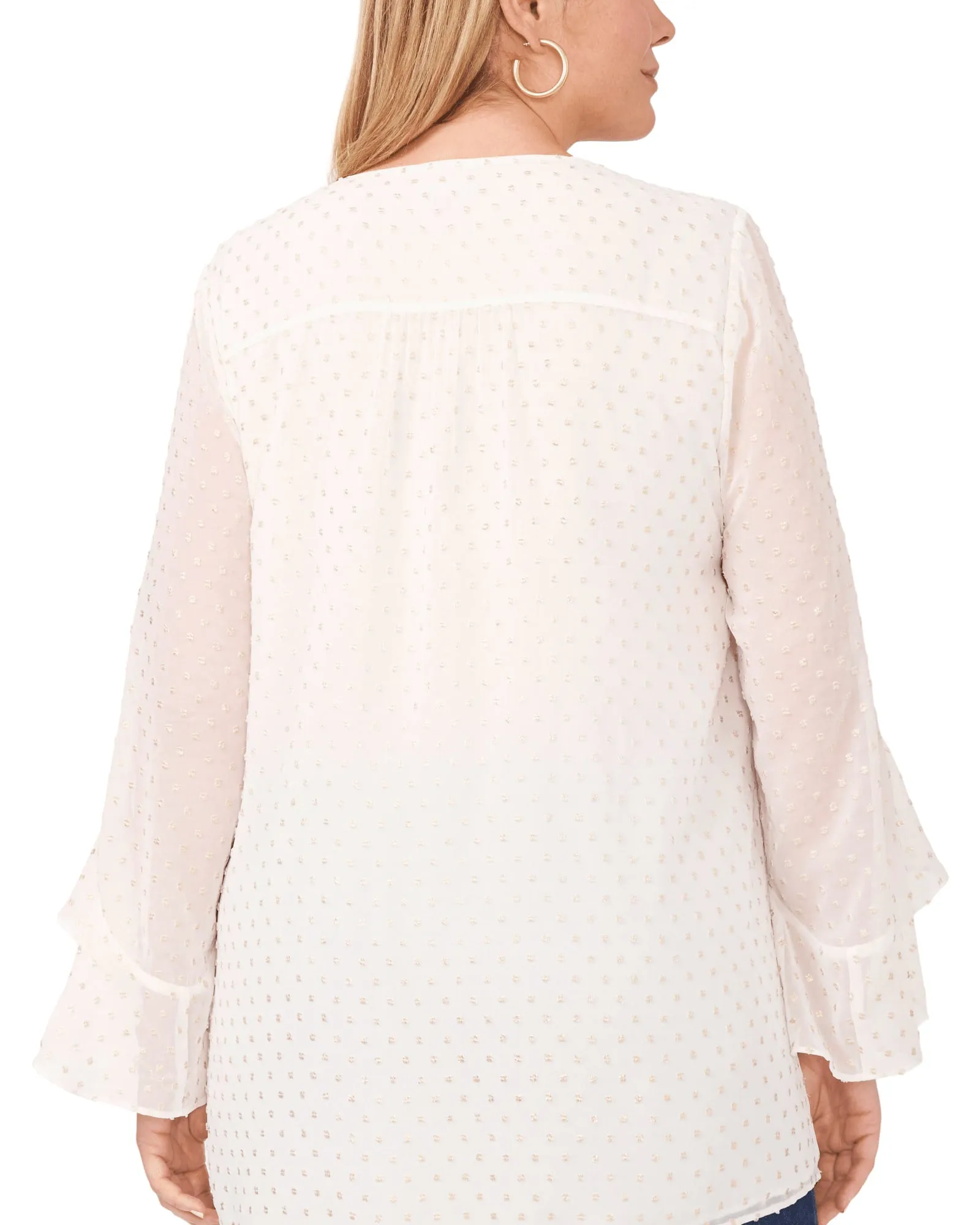 Daria Clip Dot Tunic | NEW IVORY