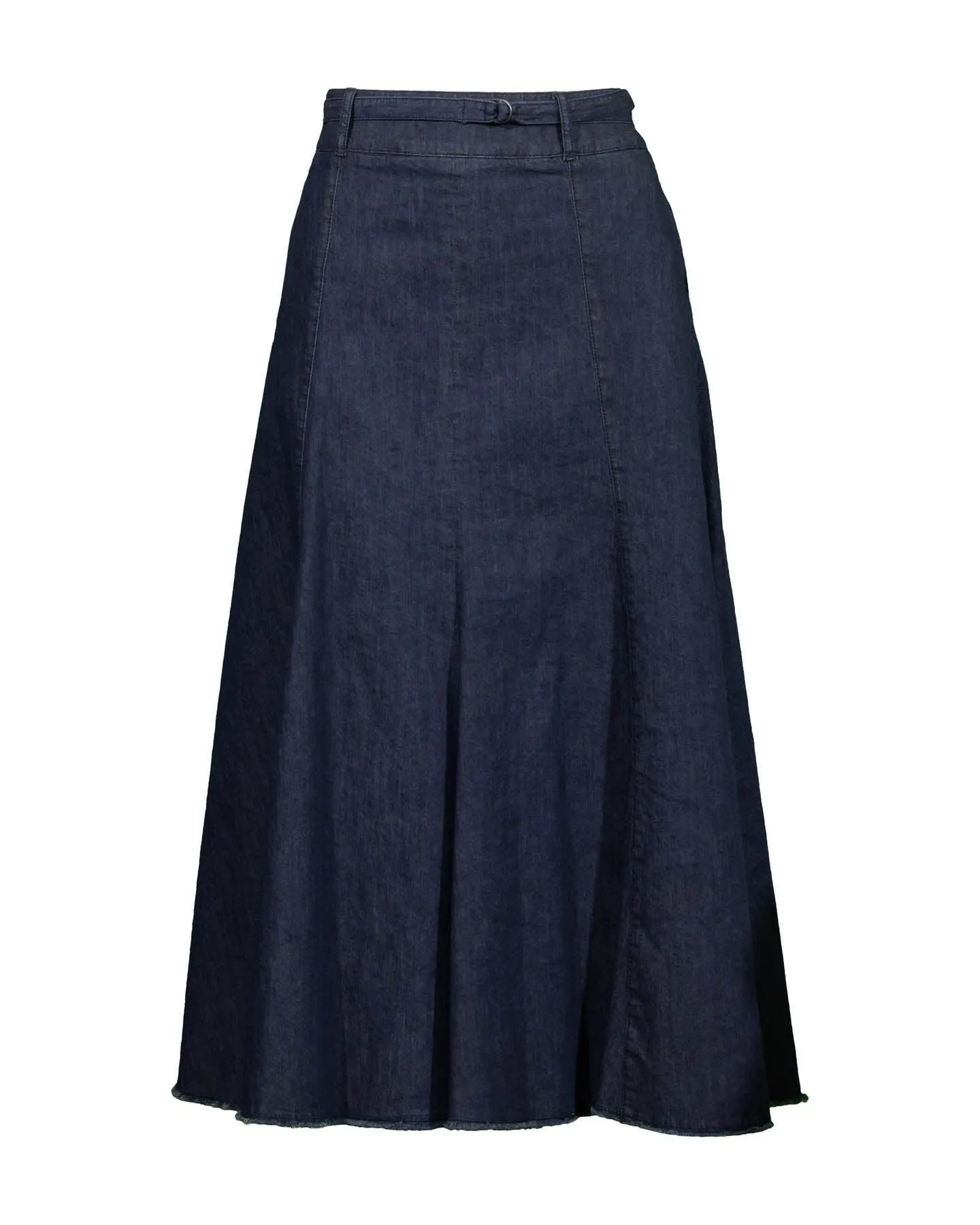 Denim Godet Skirt