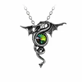 Dragon Of Eternity With Round Crystal Pendant