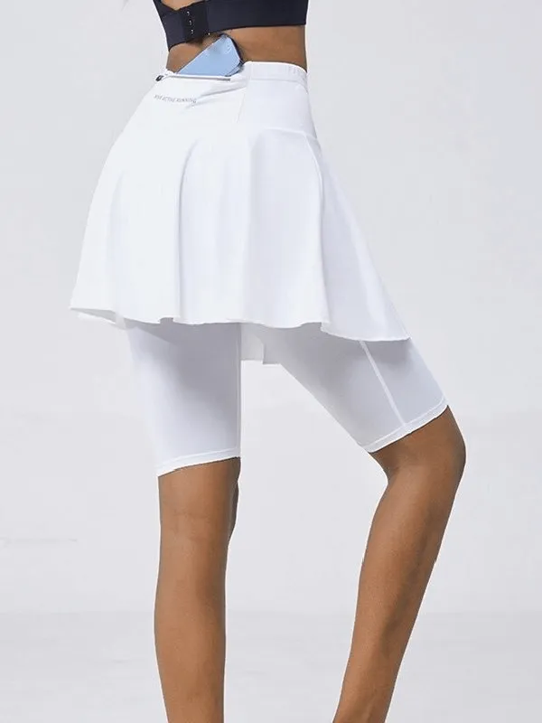 Elastic Quick Dry Women's Skirt-Shorts with High Waist - SF0242