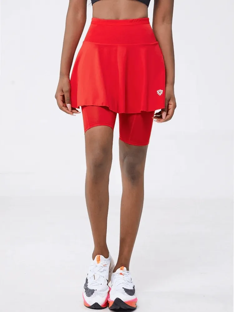 Elastic Quick Dry Women's Skirt-Shorts with High Waist - SF0242