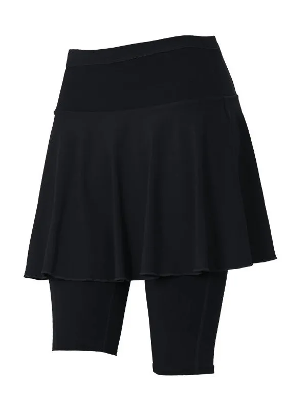 Elastic Quick Dry Women's Skirt-Shorts with High Waist - SF0242