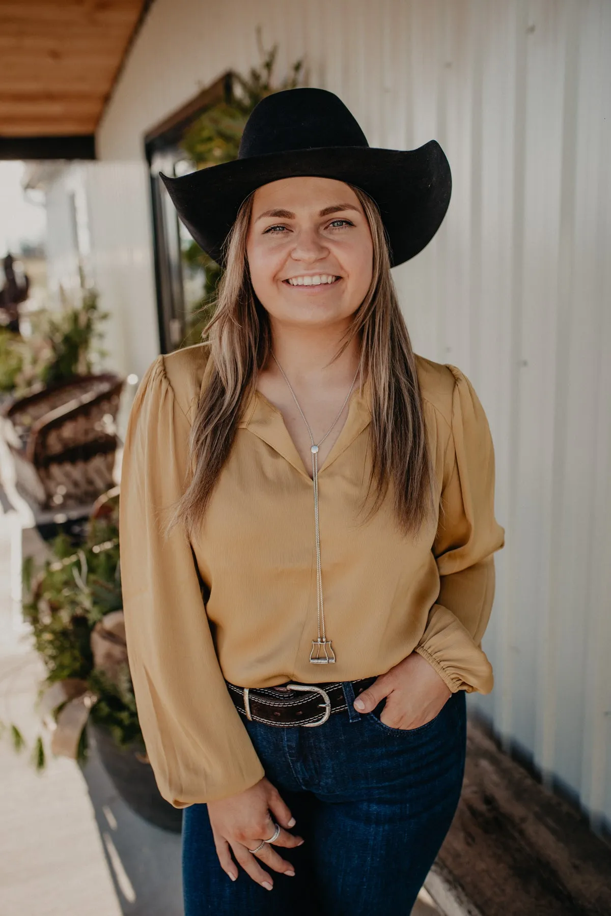 'Esme' Golden Shimmer Blouse by Ariat (XS-XXL)