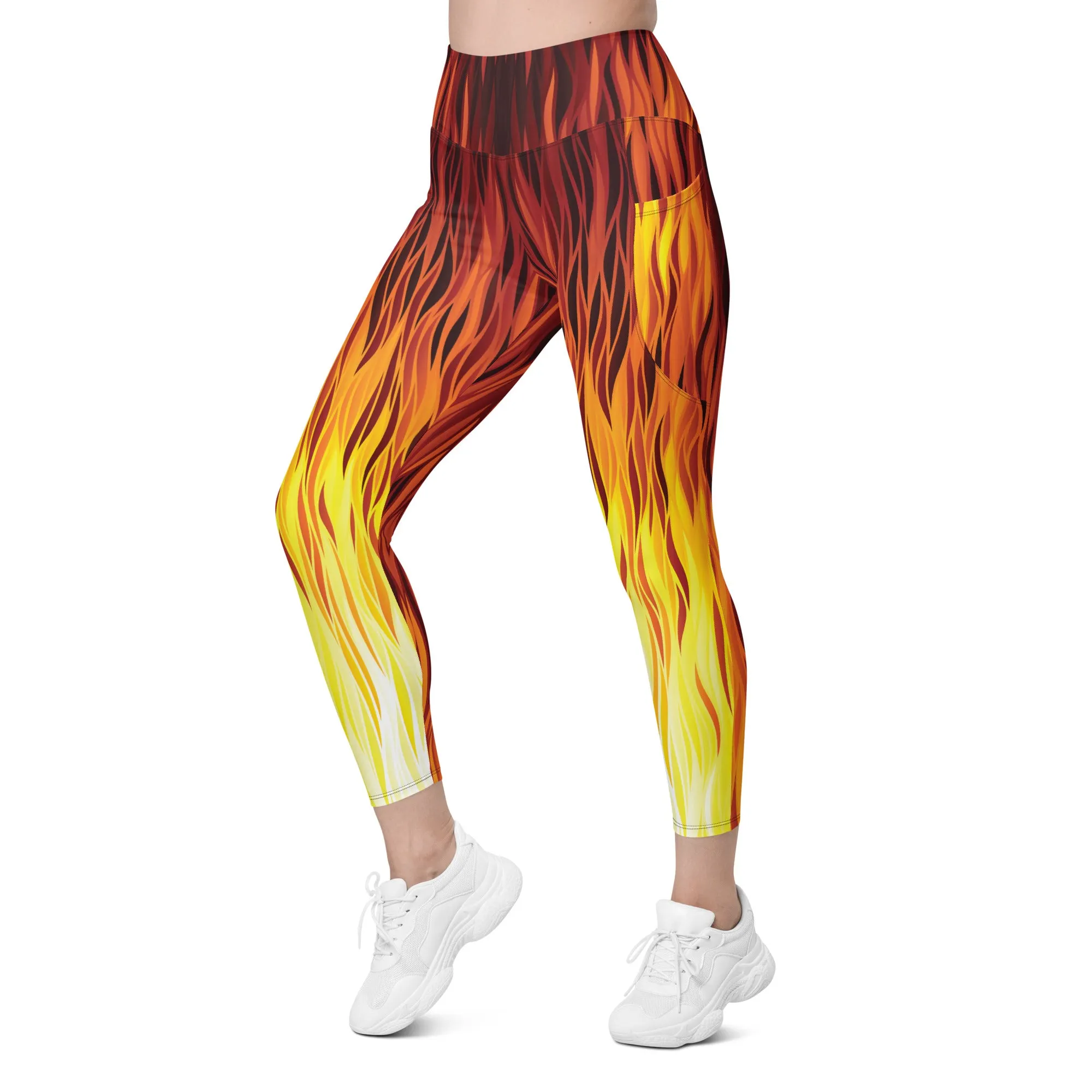 Fire Leggings With Pockets