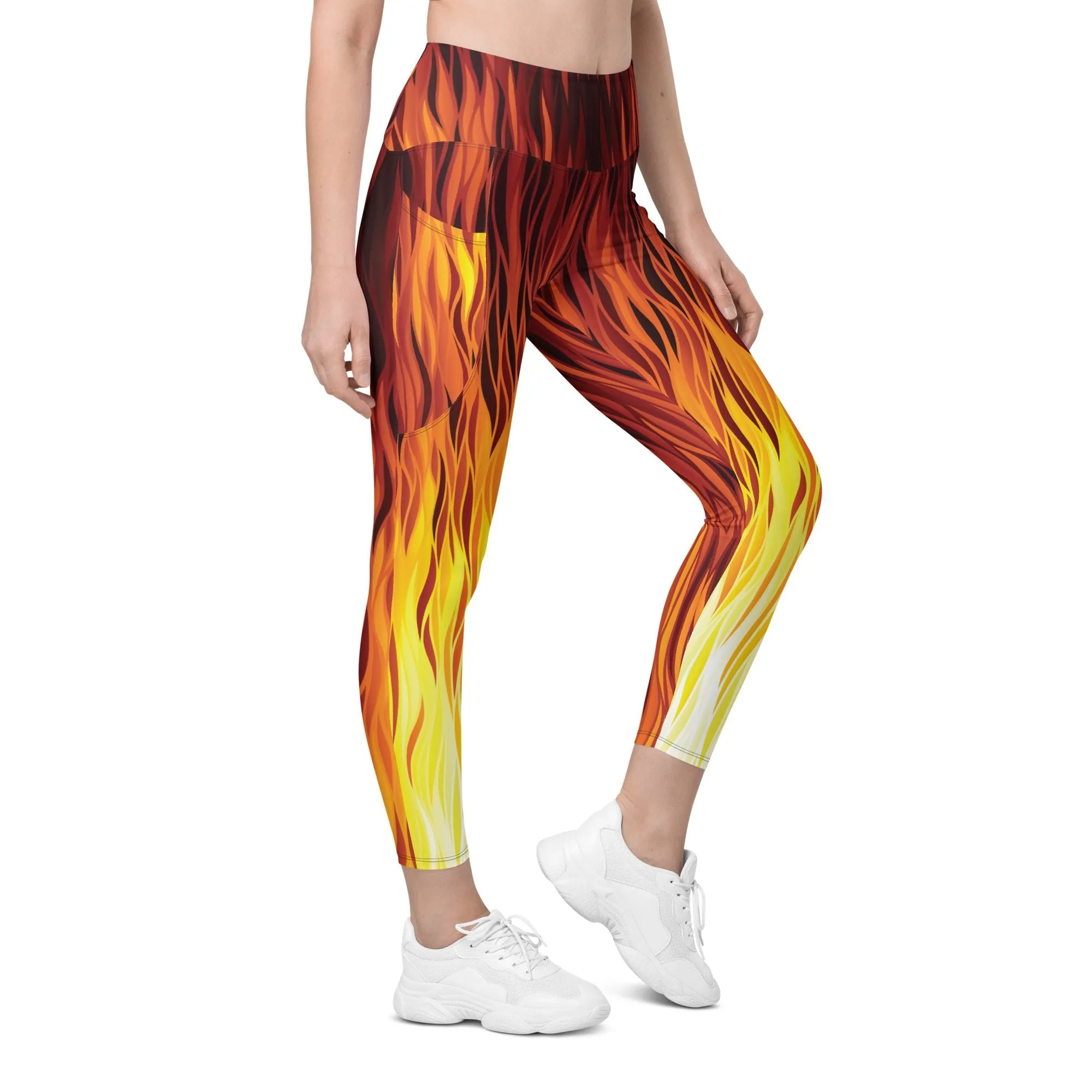 Fire Leggings With Pockets