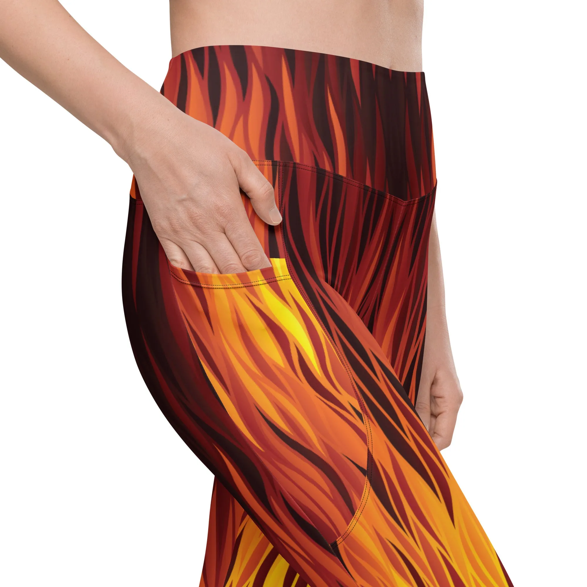 Fire Leggings With Pockets