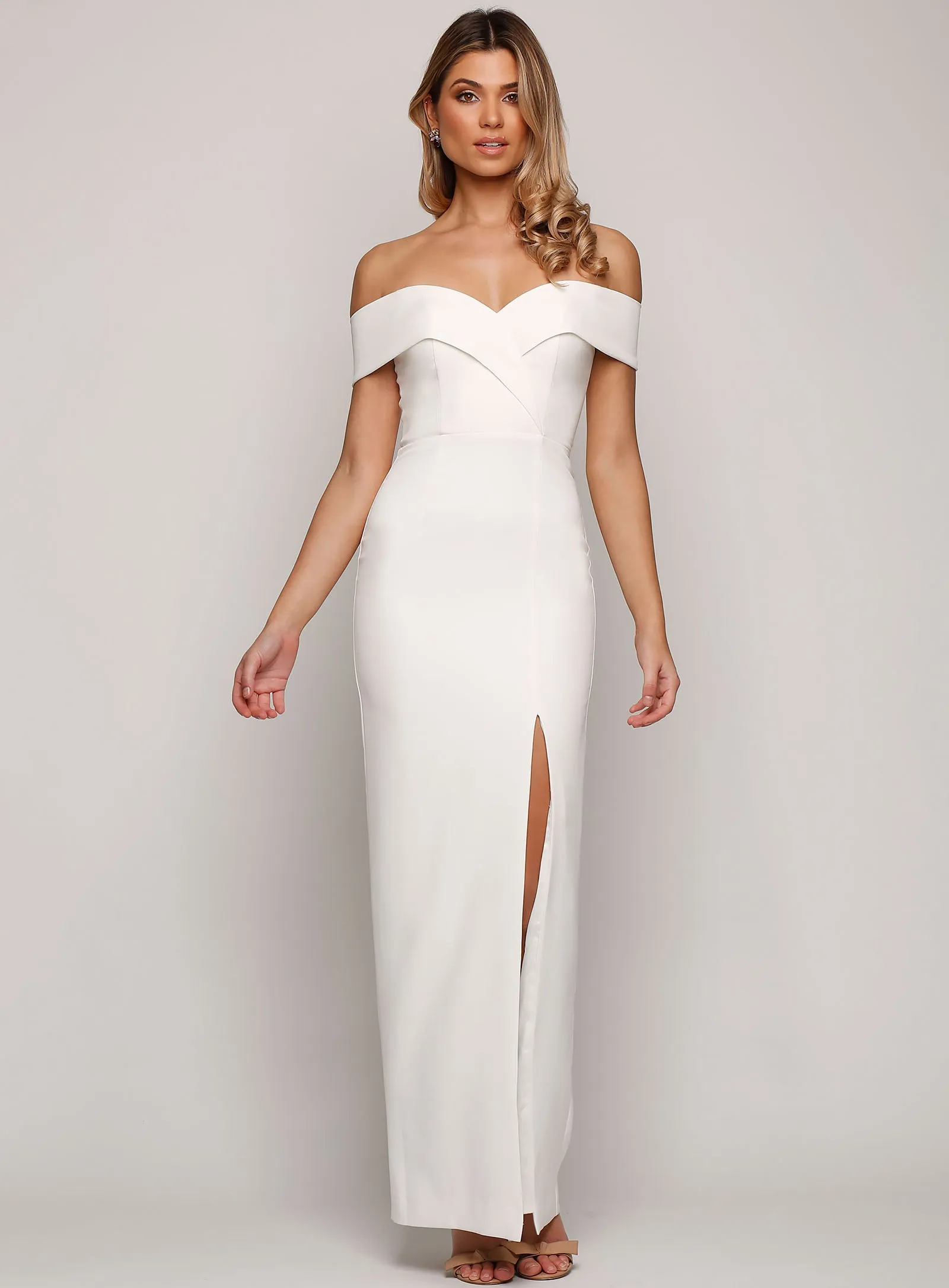 Gia Off Shoulder Pencil Dress