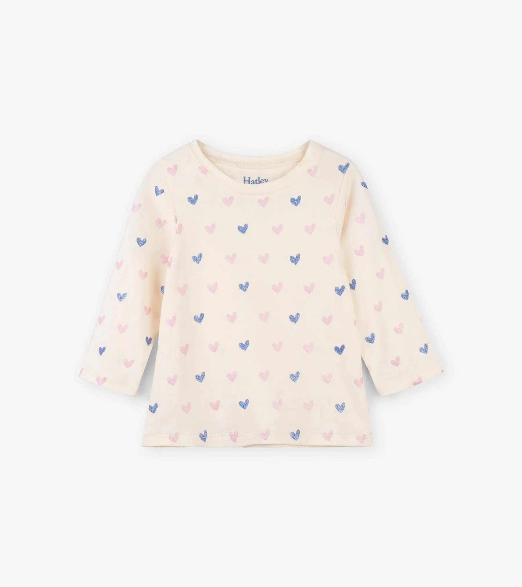 Hatley Mini Top - Shimmer Hearts