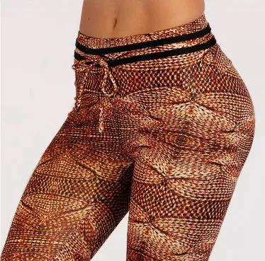 High Waist Royalty Print  Leggings