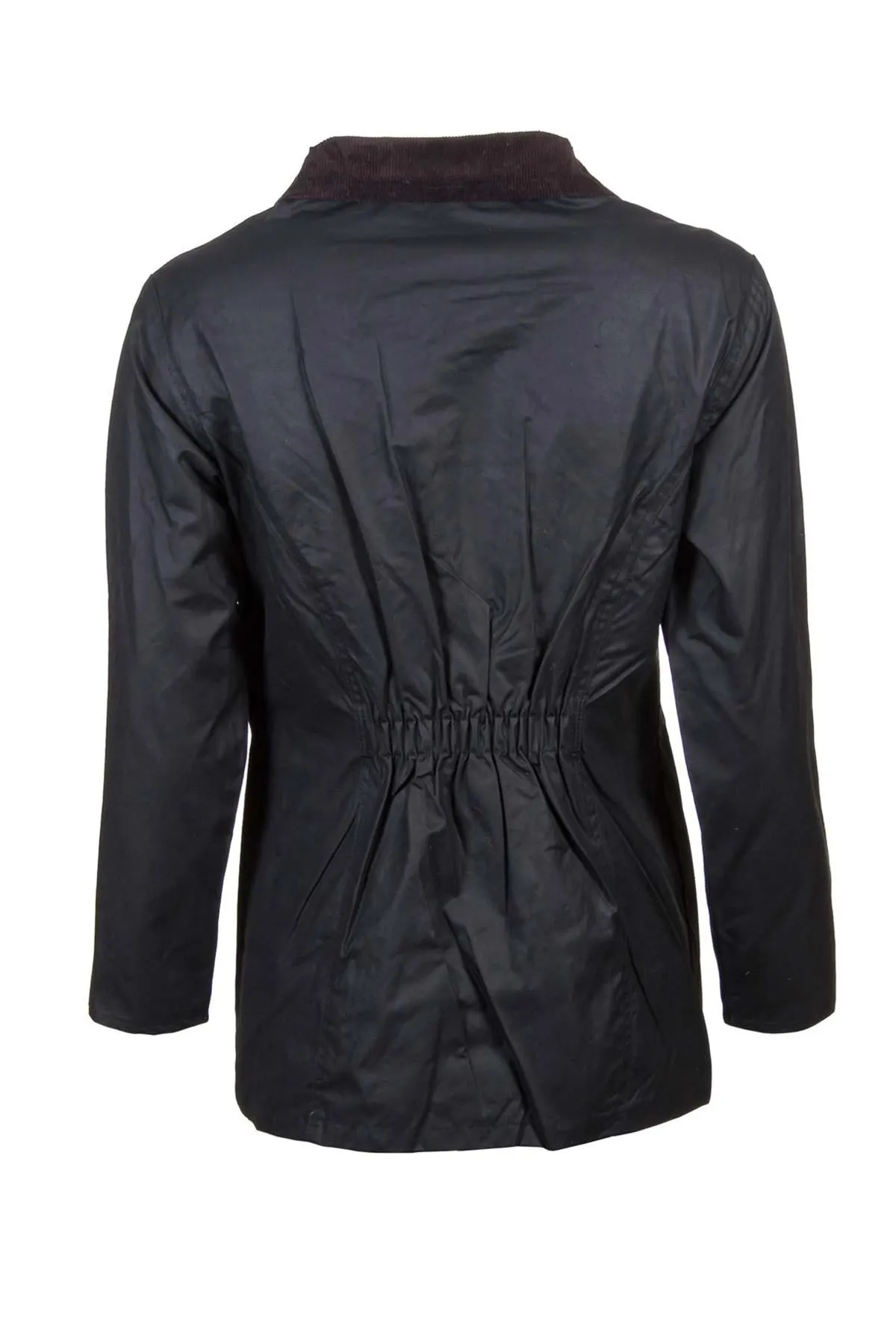 Ladies Wax Jacket with Elasticated Back