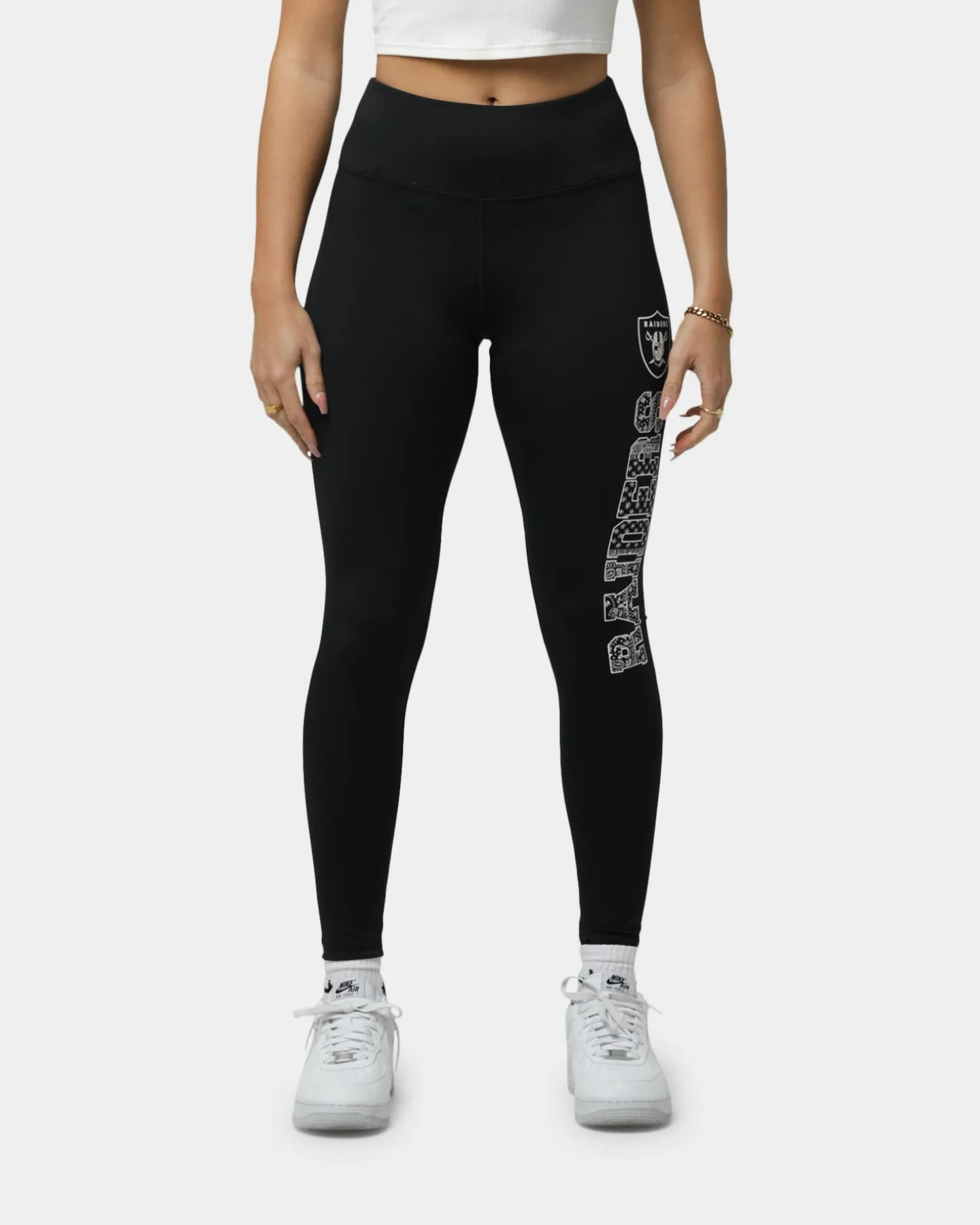 Majestic Athletic Women's Las Vegas Raiders Paisley Wordmark Leggings Black