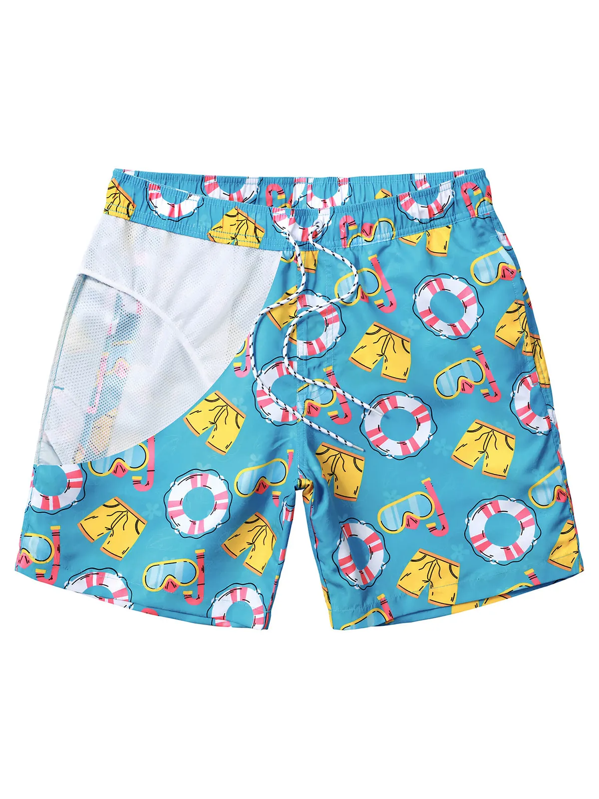 Men's Summer Funny Print Beach Quick Dry Swimming Trunks