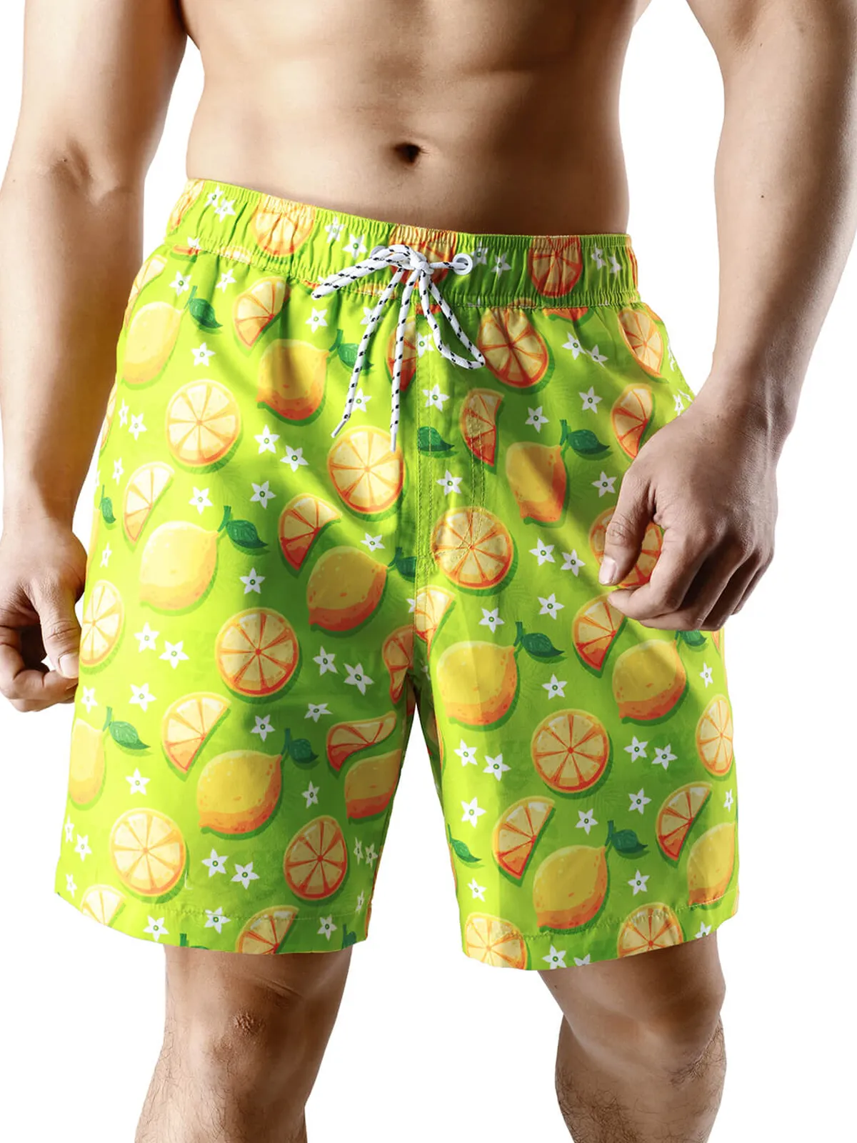 Men's Summer Funny Print Beach Quick Dry Swimming Trunks