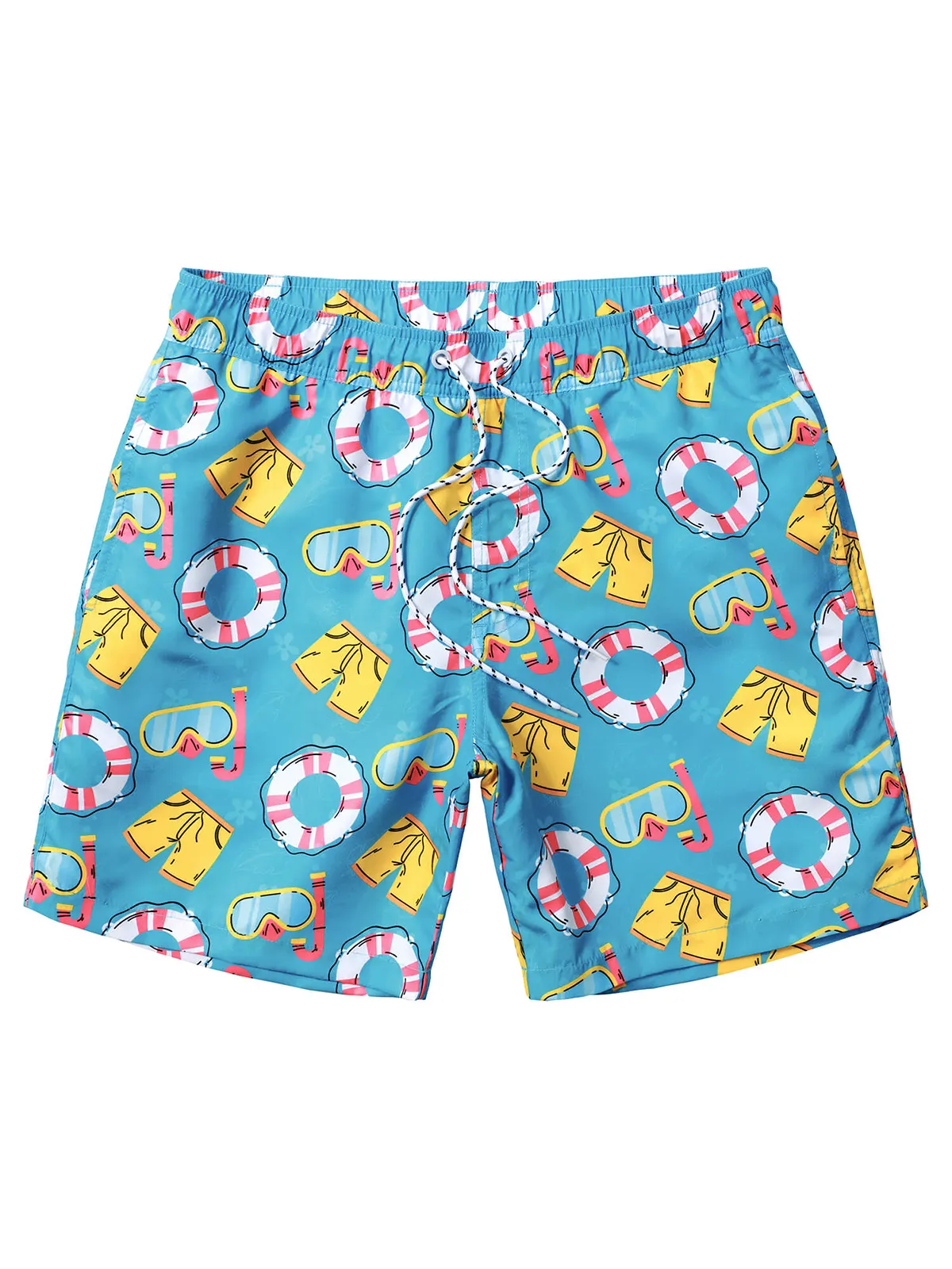 Men's Summer Funny Print Beach Quick Dry Swimming Trunks