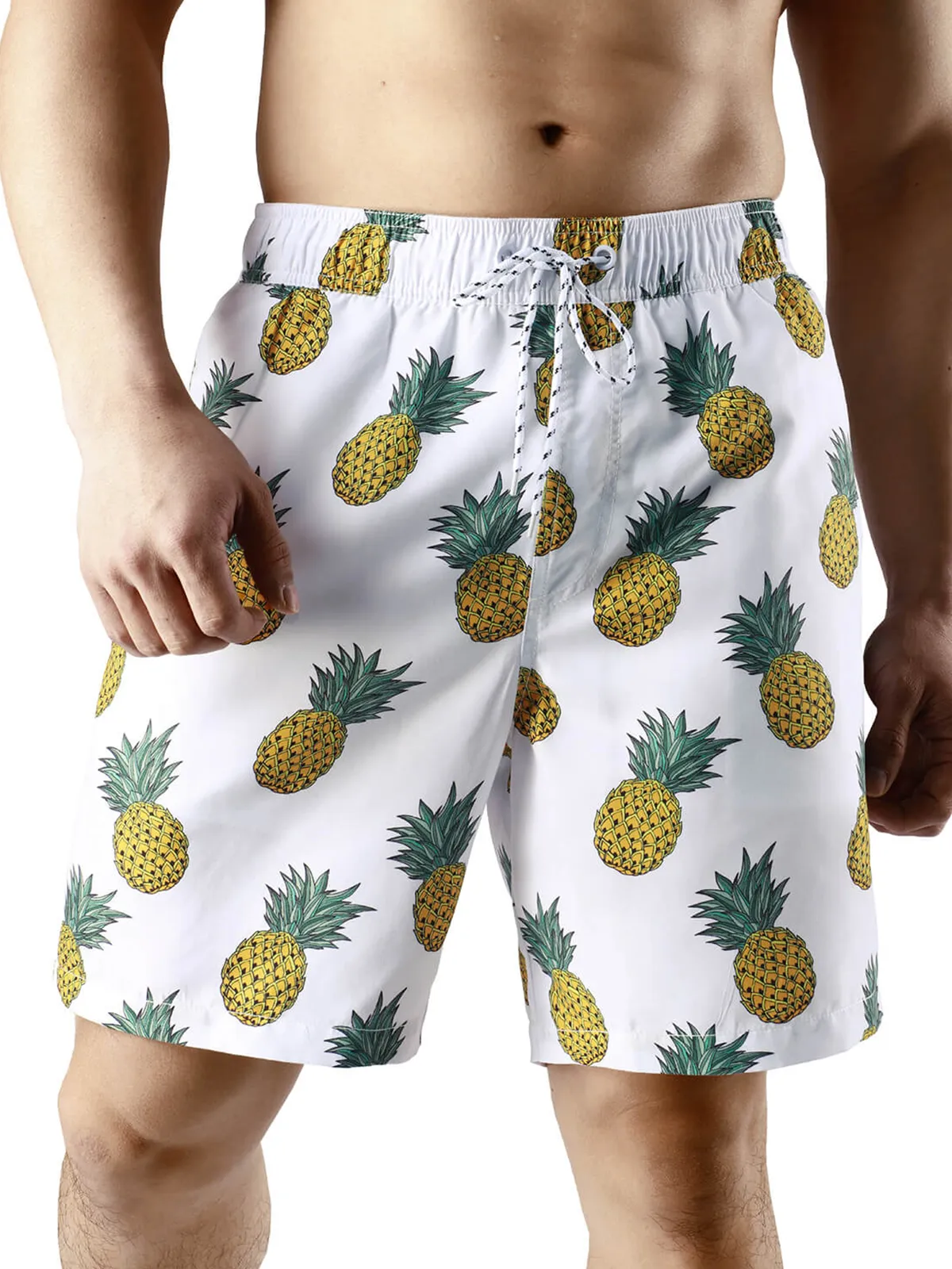 Men's Summer Funny Print Beach Quick Dry Swimming Trunks