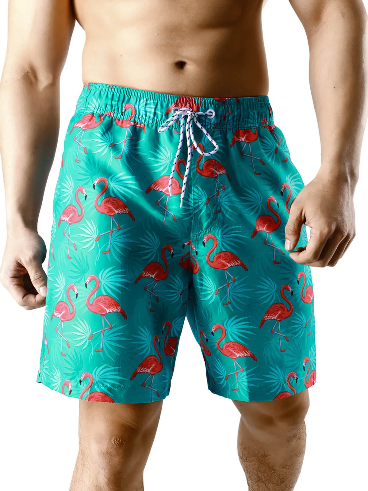 Men's Summer Funny Print Beach Quick Dry Swimming Trunks