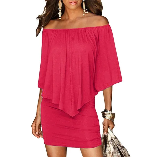 Off Shoulder Mini Dress