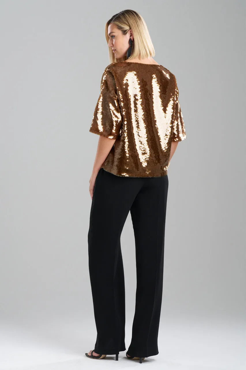 Paillettes Boat Neck Top