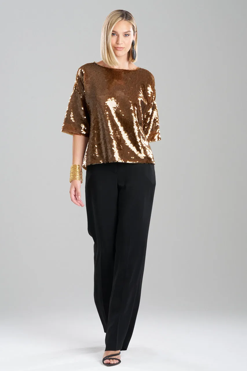 Paillettes Boat Neck Top