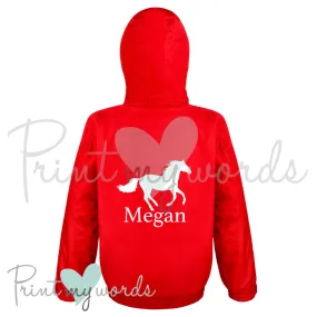 Personalised Waterproof Equestrian Jacket Coat Blouson - Cantering Horse